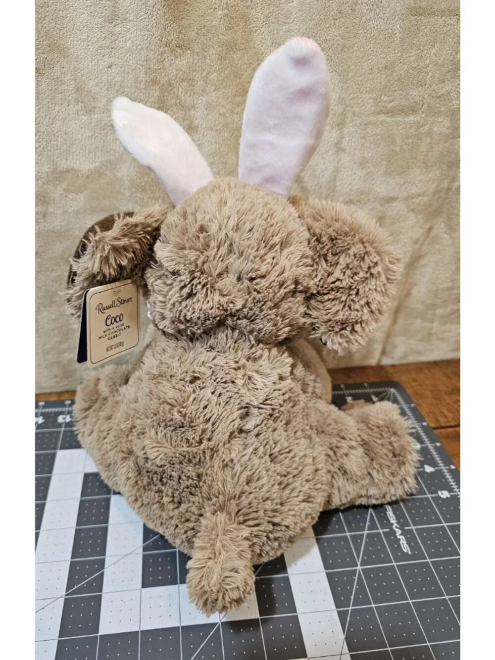 Russell Stover Puppy Dog Plush Easter Bunny Rabbit Ears 12